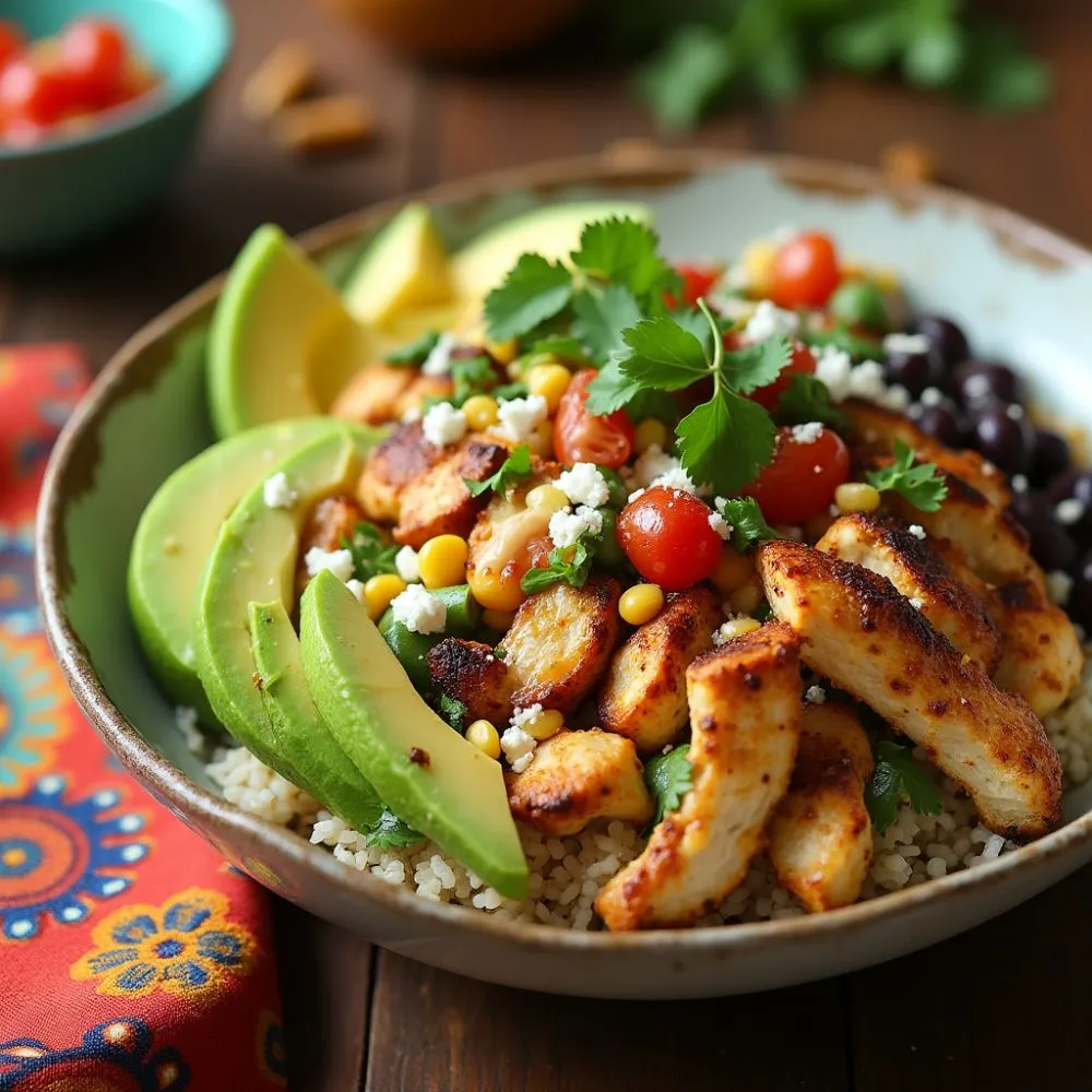 Street Corn Chicken Rice Bowl